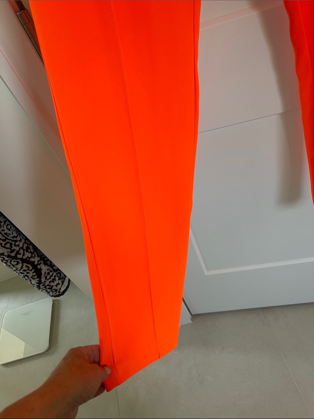 Women's Double-Breasted Pantsuit in Bright Orange - Picture 4 of 5